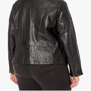 Elegant Black Moto Leather Jacket